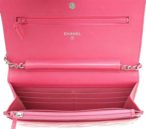 chanel hot pink wallet|chanel wallet on chain pink.